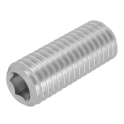 Immagine di SECCARO Perni filettati con attacco conico M6 x 14 mm, in acciaio inox V2A VA A2, DIN 913/ISO 4026, esagonali, 20 pezzi