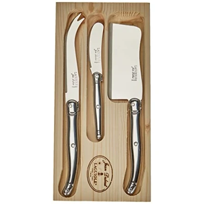 Immagine di Laguiole Jean Dubost Set di coltelli per formaggi in acciaio inox, 3 unità