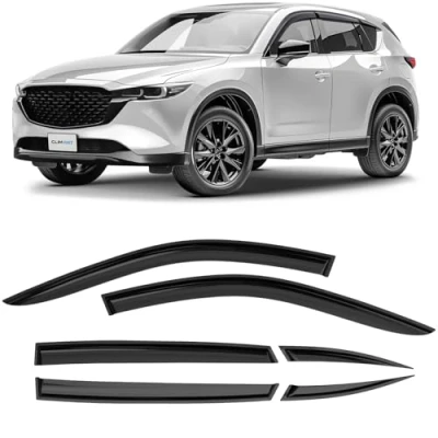 Immagine di CLIM ART deflettori Auto per/Compatibile con Mazda CX 5 2017 2024 SUV deflettore Auto, Aria, sopraelevati, 6 Pezzi