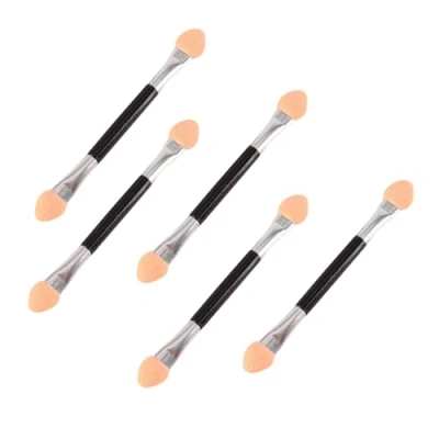 Immagine di Applicatore Ombretto, 5 Pcs Pennello per Ombretto in Spugna, Trucco Ovale, Professionale Doppia Testa Spazzole, con Punta Donne e Ragazze Applicazione di