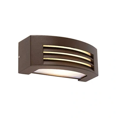 Immagine di Qazqa hurricane Appliques Moderno 1 luce L 290 mm Ruggine Illuminazione esterna