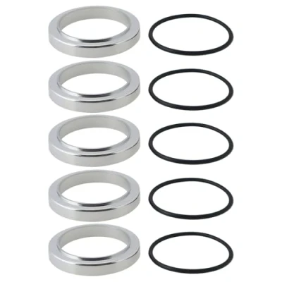 Immagine di VGOL 5 anelli di base per rubinetto lavabo con guarnizione in ABS rubinetti lavabo, diametro esterno 51,7 mm, interno 39,2 altezza 7,6 cromato