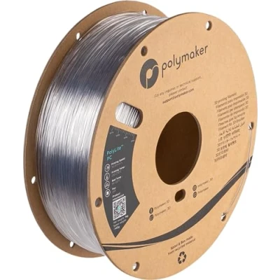 Immagine di Polymaker PC01001 PolyLite Filamento per stampante 3D PC (policarbonato) Elevata rigidità, resistente al calore 1.75 mm 1000 g Trasparente 1 pz.
