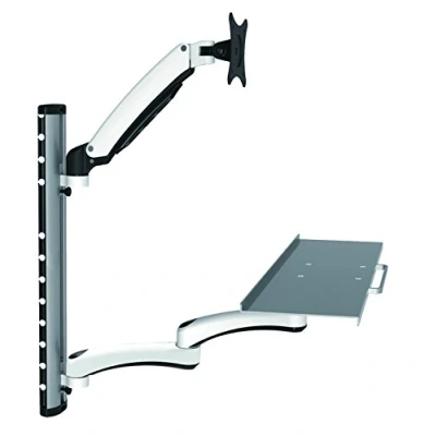 Immagine di HFTEK® FY02CWS Workfit Workstation Sit &amp; Stand supporto per Monitor da parete fino a 27 pollici con VESA 75/100 (FY02CWS)