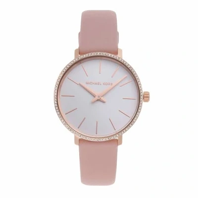 Immagine di Michael Kors Pyper orologio al quarzo analogico con cinturino in pelle rosa per donna MK2803