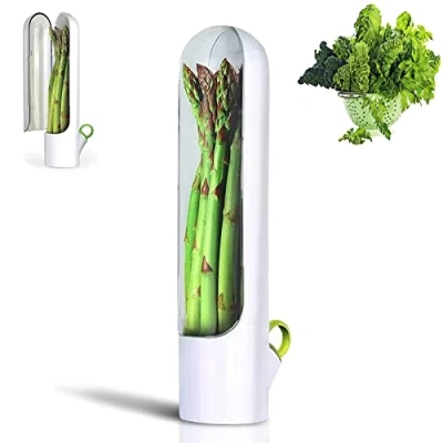 Immagine di Eco Contenitore Salvafreschezza,Contenitore per erbe aromatiche,contenitore aromatiche da 9.8 pollici mantiene le verdure fresche salva asparagi pratici