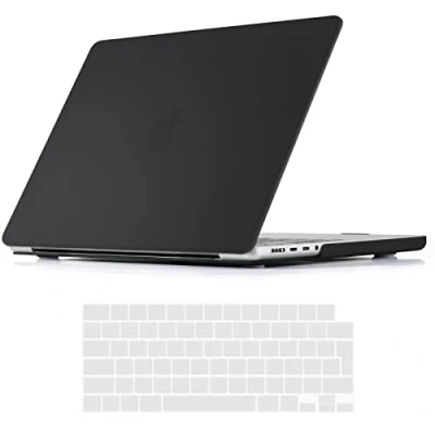 Immagine di iNeseon Custodia Compatibile con 2021 2024 MacBook Pro 14 Pollici M4 M3 M2 M1 Pro/Max A3112 A3185 A3401 A2918 A2992 A2779 A2442, Protettiva Cover Rigida Case e Copertura Tastiera, Nero