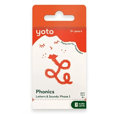Immagine di Yoto Phonics: Letters &amp; Sounds Phase 1 Scheda Audio Inglese per Bambini da Utilizzare con Player e Mini Lettore Tutto in 1, Cantastorie dai 3 Anni su