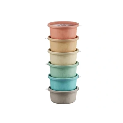 Immagine di nip Snack Box per bambini e neonati, con simpatici motivi senza BPA, Made in Germany, 300 ml, set da 6 pezzi, multicolore