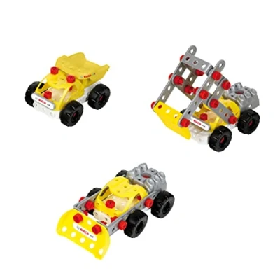 Immagine di Theo Klein 8792 Set da Costruzione Bosch Constructor Team, 3 in 1, per Costruire Diversi Veicoli Cantiere, Include Piani di Modelli, Giocattoli Bambini dai Anni su
