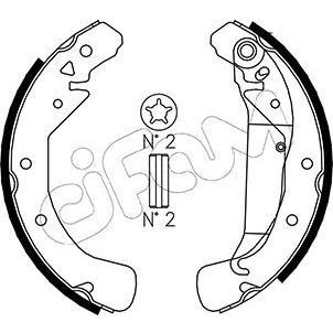 Immagine di CIFAM 153 311 Ganasce Freno 230,0mm 42mm con accessori OPEL: Zafira A, Combo C Van / Station Wagon, Astra G Caravan