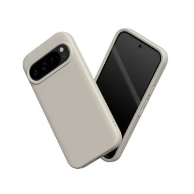 Immagine di RhinoShield Case Compatible with [Pixel 9/9 Pro] SolidSuit Shock Absorbent Slim Design Protective Cover Premium Matte Finish 3.5M / 11ft Drop Protection Shell Beige
