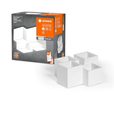 Immagine di LEDVANCE SMART+ DECOR Swan plafoniera WiFi, bianca, 22W, 1680lm, luce bianca regolabile 3000 6500K, DIM, verso l&#039;alto e il basso, controllabile tramite app, compatibile con Amazon, Google