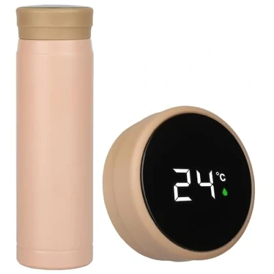 Immagine di Belle Vous Borraccia Termica Termos Caffè e Tè Thermos con Display LED per Temperatura Bottiglia a Doppia Parete 280 ml Boraccia Bevande Calde Fredde Rosa