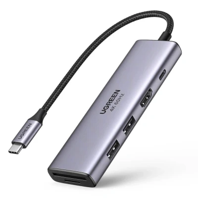 Immagine di UGREEN Hub USB C HDMI 4K 60Hz PD 100W Lettore di Schede SD TF in Alluminio Compatibile con Steam Deck, MacBook Air Pro M1 M2, iPad, Surface Go, Galaxy S24