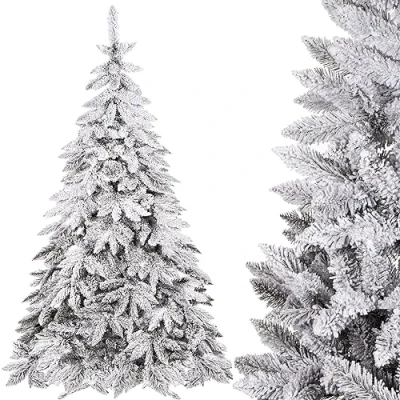 Immagine di SPRINGOS Albero di Natale Artificiale Caucaso Abete Neve 220 cm