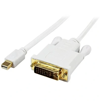Immagine di StarTech.com Cavo Adattatore Attivo da Mini Displayport a DVI 90 cm Convertitore DP DVI, 1920x1200/1080p, Compatibile PC/MAC, Thunderbolt, DP++ Bianco (MDP2DVIMM3WS)