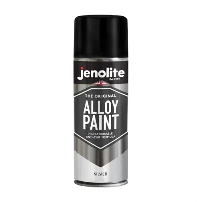 Immagine di JENOLITE Vernice per cerchi in lega ARGENTO Rinnova e ripristina le leghe auto Resistente alla corrosione ai pietrisco 400 ml