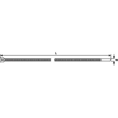 Immagine di HellermannTyton 111 03460 T30L W BK C1 Fascetta per cavi 190 mm 3.50 Nero resistente alle intemperie 100 pz.