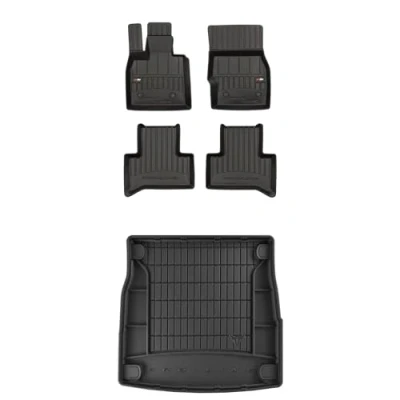 Immagine di FROGUM ProLine 3D Esclusivi Tappetini auto in gomma e vasca baule bagagliaio su misura per Alfa Romeo Stelvio dal 2016 I bordi più alti