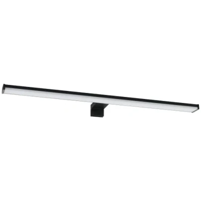 Immagine di EGLO Led lampada a specchio Pandella 2, luce singola, da agganciare, illuminazione bagno in alluminio e plastica bianco nero, IP44, L 60 cm