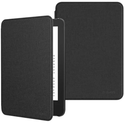 Immagine di MoKo Custodia Compatibile con 6 Pollici Nuovo Kindle 11a Generazione 2024/2022 &amp; Versione Internazionale, Cover Leggera Auto Sveglia/Sonno per 2024 Gen e Reader, Denim Nero