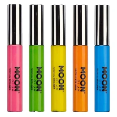Immagine di Moon Glow Eyeliner UV al neon Brilla intensamente sotto la luce UV, Arancia, 10 ml (confezione da 5)