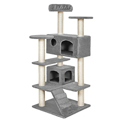 Immagine di TecTake Tiragraffi per Gatto Gatti Gioco Palestra Disponibile in Diversi Colori (Grigio No. 400574)