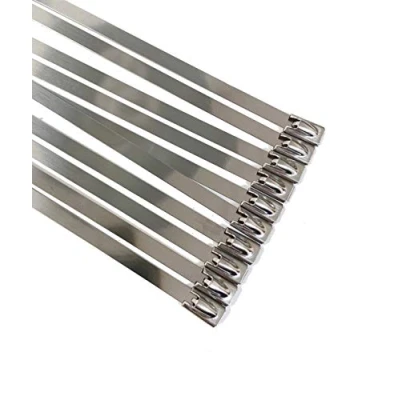 Immagine di Fascette in acciaio inox SS304 e SS3016, extra lunghe e ampie, robuste, 10 unità, argento