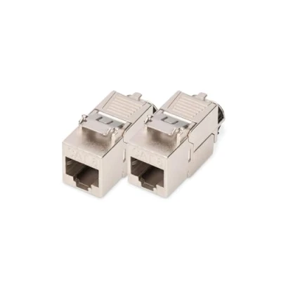 Immagine di DIGITUS Modulo Keystone Cat 8.1 2 Pezzi Presa di Rete RJ45 Cat8 schermato 2000 MHz 25GBase T &amp; 40GBase 25 Gbit/s 40 AWG 26/7 a 22/1 Montaggio Senza Attrezzi