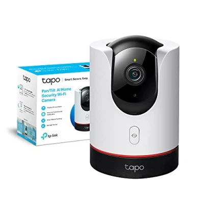 Immagine di TP Link Tapo C225 Telecamera WiFi Interno di Sicurezza Domestica Pan/Tilt AI, 2K QHD, Sorveglianza, Visione Notturna, Rilevamento del Movimento, Sensore Luce Stellare, Compatibile con Alexa