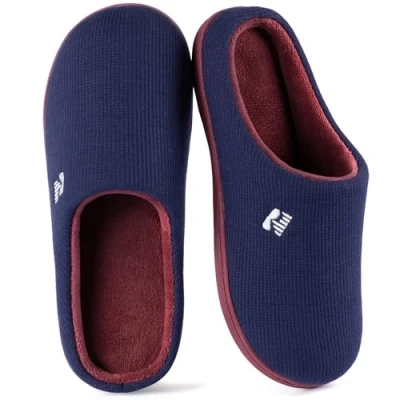 Immagine di RockDove Bicolore Pantofola da Donna in Memory Foam, 38/39 EU, Indaco e Vino