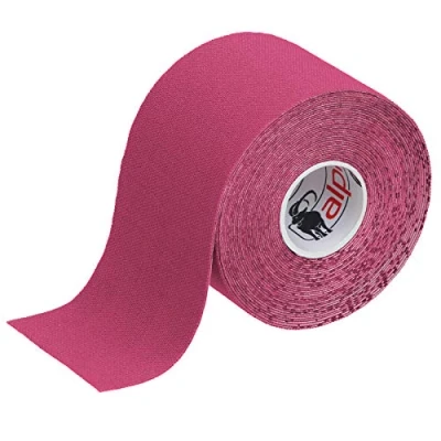 Immagine di ALPIDEX Nastro Kinesiologico Tanti Colori 1/3/ 6/12 Rotoli 5 m x 5,0 cm E Book Esempi Applicazione Tape Muscolare Cerotto, Colore:rosa fucsia, Quantità:1 rotolo