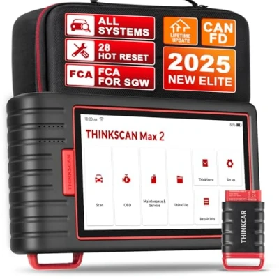 Immagine di Thinkcar Thinkscan Max 2 obd2 Auto diagnostica per Sistema Completo, Diagnosi Multimarca,32G ROM 28 Servizi di Ripristino EPB TPMS EGR DPF SAS BMS [Aggiornamenti Wi Fi gratuito]