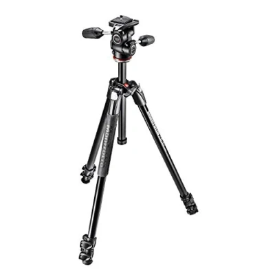 Immagine di Manfrotto MK290XTA3 3W Treppiede per Fotocamera con Borsa, Testa a 3 Movimenti, Sezioni in Alluminio, Nero