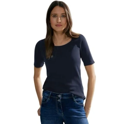 Immagine di Cecil IN Unifarbe Tshirt basic, Donna, Taglia: Large, Grün