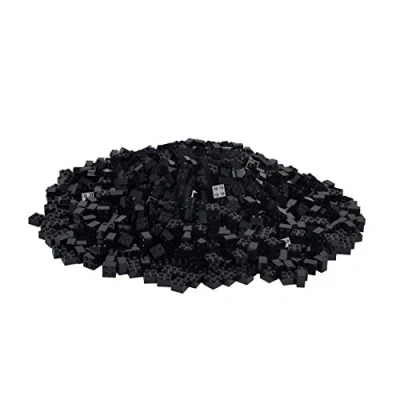 Immagine di Simba 104114120 Blox, Bausteine 1000 Schwarze Made in Italy, Set da 4, Scatola, incl. Coppa di Riempimento e 100% Compatibile con Gettoni Famosi Neri
