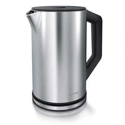 Immagine di arendo Bollitore Acqua Elettrico da 1.5L 2200W Eco Controllo Temperatura Regolabile 40 100C Parete Doppia in Acciaio Inossidabile Senza BPA Silver