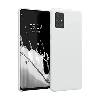 Immagine di kwmobile Cover per Samsung Galaxy A51 Custodia Back Case Smartphone in Silicone TPU Protezione Gommata bianco matt