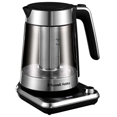 Immagine di Russell Hobbs Bollitore Elettrico Design in Vetro, Impostazione Della Temperatura 40 100 e Filtro per Infusione 1,7L, 2400W Acciaio Inox; Touch Digitale; Mantenimento Caldo, 26200 70