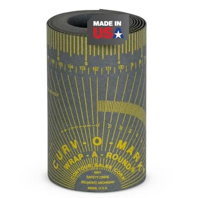 Immagine di Jackson Safety 14767 Righello Curv O Mark Wrap A Round, XX Grande, grigio, diametro del tubo da 6&quot; to 16&quot;