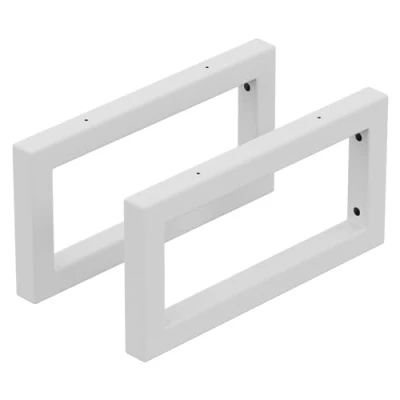 Immagine di JYiuog supporto per lavabo, montaggio a parete, in metallo, console versatile da parete (bianco, 30 cm/2 pezzi)