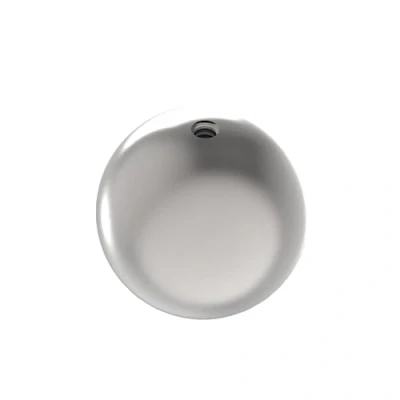 Immagine di Sellon24® sfera cava in acciaio inox ∅50 mm con filettatura M8, tappo terminale, decorativa inox, asta come elementi decorativi per ringhiere, recinzioni, ringhiere scale,
