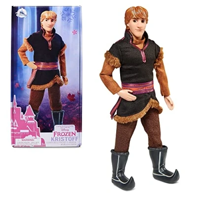 Immagine di Disney Store Bambola Ufficiale Classica per Bambini Kristoff, 32 cm, Completamente posizionabile con Capelli modellati e Stivali di Sherpa Bimbi dai 3 Anni in su