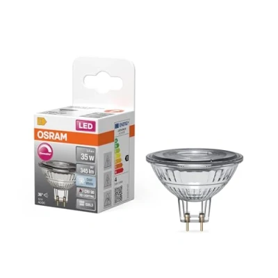 Immagine di OSRAM 4099854456879 Lampada riflettore a LED ERP E (A G) GU5.3 3.4 W Bianco freddo (Ø x A) 50.00 mm 1 pz.