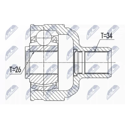 Immagine di NTY NPW PL 084 Kit Giunto Omocinetico Assale anteriore Dx OPEL: Astra J Hatchback