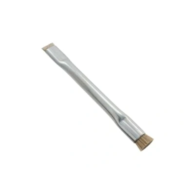 Immagine di MG Chemicals 856 Spazzola per pulizia tecnica a doppia estremità con manico in acciaio placcato cad 4 1 / 2 &quot;, setole crine di cavallo, lunghezza 1/4&quot; x 5/16 &quot;larghezza