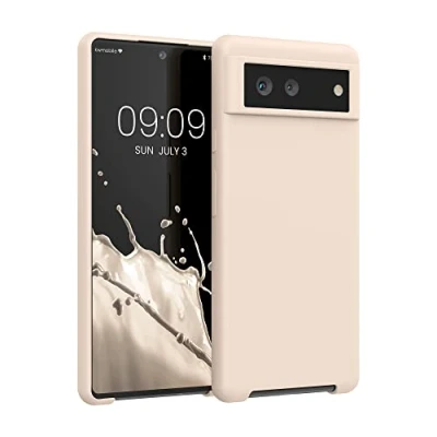 Immagine di kwmobile Cover per Google Pixel 6 Custodia Back Case Smartphone in Silicone TPU Protezione Gommata crema matt