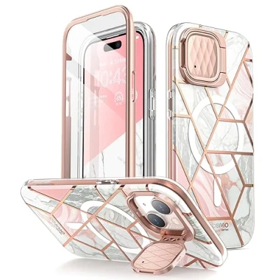 Immagine di i Blason Cosmo Mag custodia per iPhone 15/iPhone 14/13 [6,1&#039;&#039;] con supporto fotocamera, compatibile MagSafe, protettiva integrale sottile ed elegante pellicola