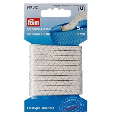 Immagine di Glooke Selected Elastico Standard, Polyester, Bianco, 5 mm, weiß, m